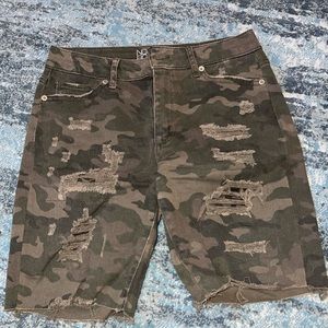 Camo Jean shorts